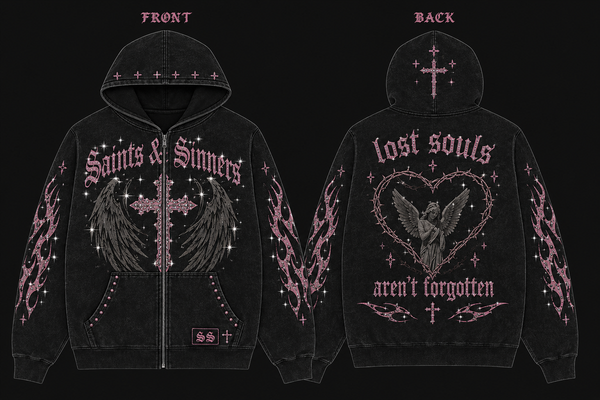 LOST SOULS ZIP HOODIE